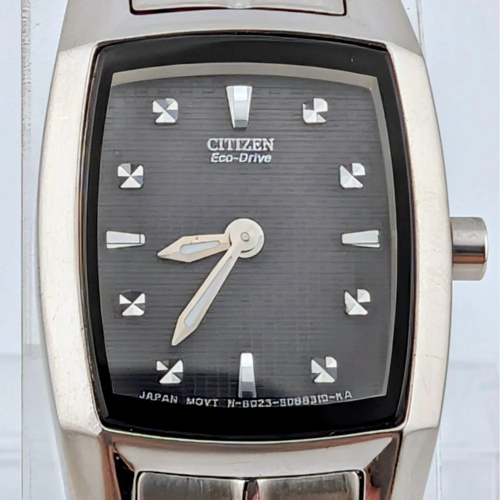Citizen Eco-Drive B023-S058112 Black Dial Diamond Watch New Capacitor 5.5